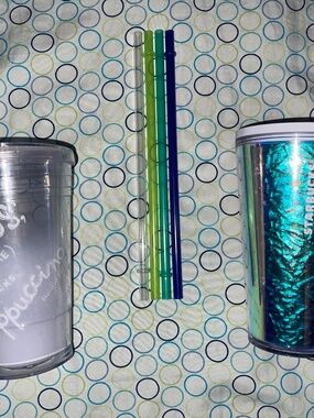 Starbucks 2012 Frosted Frappuccino & 2019 Iridescent Holographic Foil Bundle